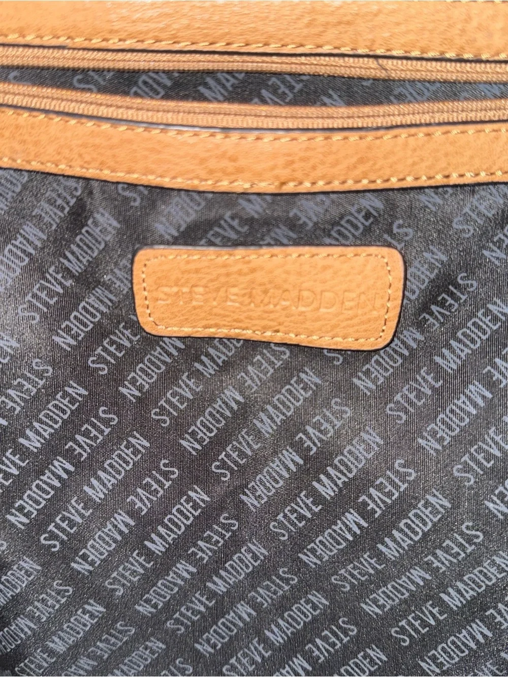 Steve Madden Women's Brown Leather Textured Backpack Bag